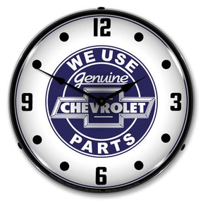 We Use Chevrolet Parts LED Clock-LED Clocks-Grease Monkey Garage