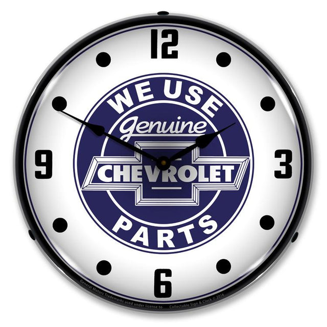 We Use Chevrolet Parts LED Clock-LED Clocks-Grease Monkey Garage
