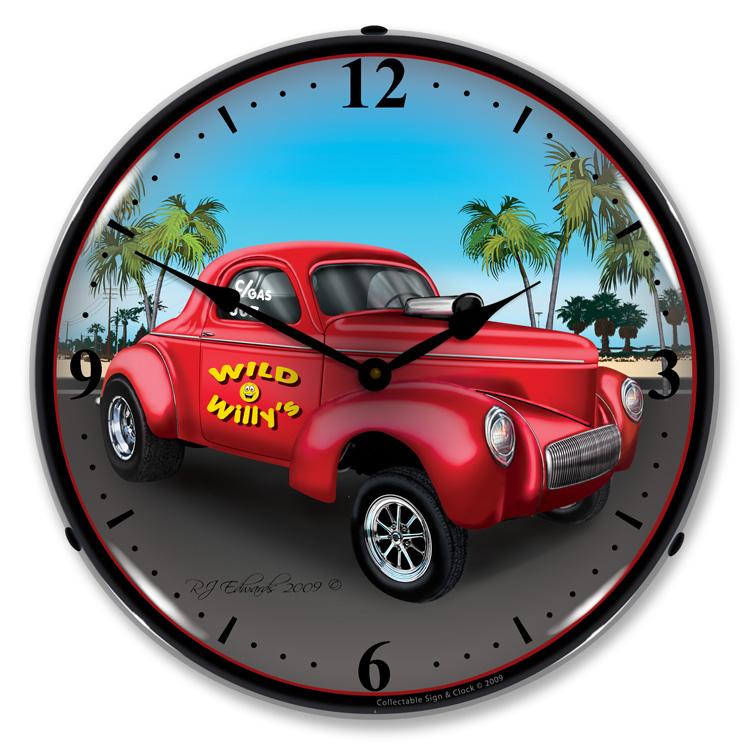 Willys Gasser LED Clock-LED Clocks-Grease Monkey Garage