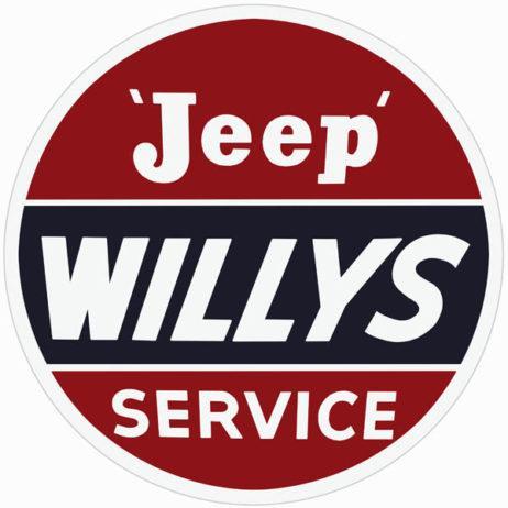 Willys Jeep Service Metal Sign-Metal Signs-Grease Monkey Garage