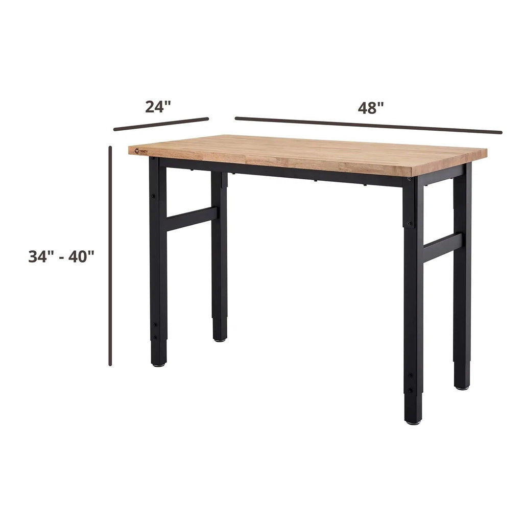 Wood Top Work Table 48" x 24"-Grease Monkey Garage