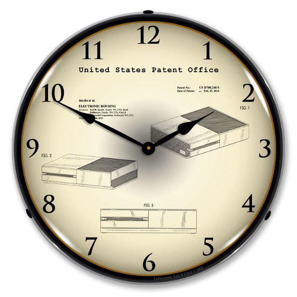 Xbox1 Electronic Housing 2013 Patent Backlit LED Clock-LED Clocks-Grease Monkey Garage