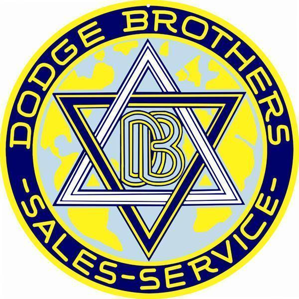 Yellow Dodge Brothers Sales & Service Metal Sign-Metal Signs-Grease Monkey Garage
