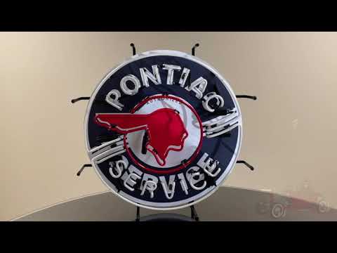 Pontiac Service Neon Sign with Backing